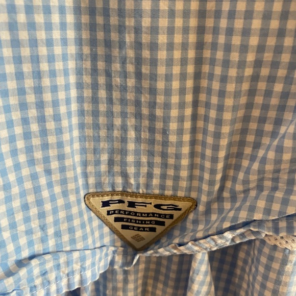 3XLT 3XT- COLUMBIA -Blue Check  Long Sleeve - SUPER BONEHEAD Omni-Shade - NWOT - Picture 6 of 9